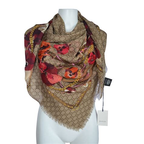 foulard sottili gucci|Gucci Women's Scarfs and foulards .